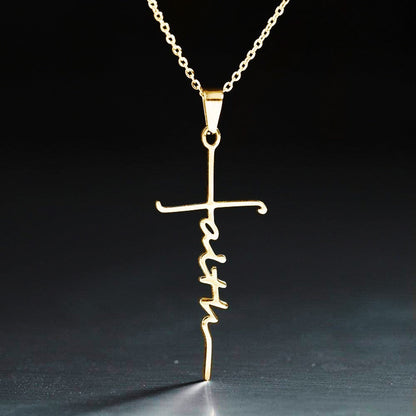 Stainless Steel Necklace Faith Necklace Faith Gift