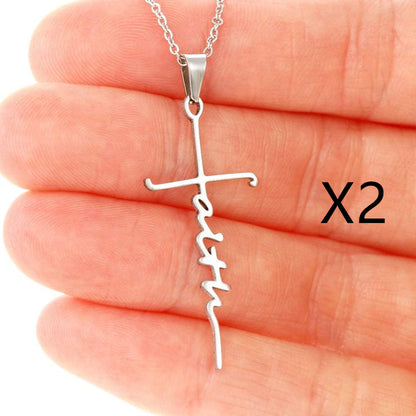 Stainless Steel Necklace Faith Necklace Faith Gift
