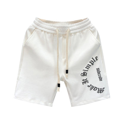 Printed Cropped Sports Pants Summer Men