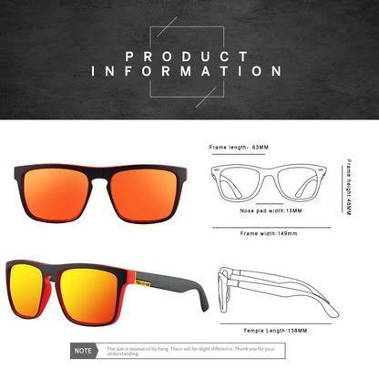 Gafas de sol polarizadas clásicas cuadradas de moda para hombres y mujeres Retro para conducir, para pescar, gafas de sol de diseñador de marca de lujo, gafas UV400
