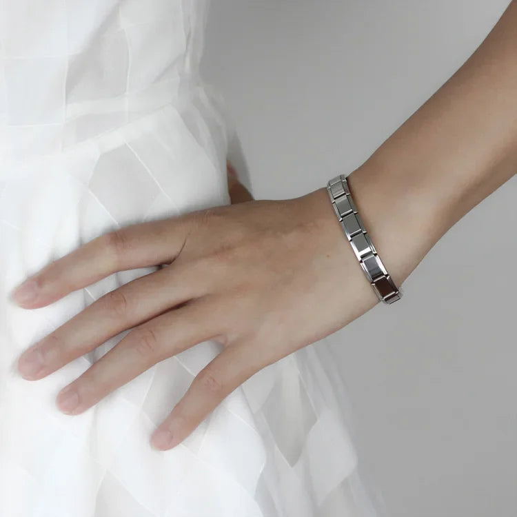 Hapiship New Fashion Women Jewelry 9mm Width  Color Stainless Steel Bracelet Bangle Girls Wedding Gift G108