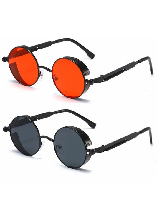 Gafas de sol de Metal Steampunk para hombre y mujer, anteojos redondos a la moda, de marca de diseñador, Vintage, de alta calidad, 2021