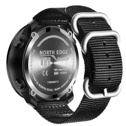 Reloj deportivo Digital para hombre, horas para correr, nadar, relojes militares del ejército, altímetro, barómetro, brújula, resistente al agua, 50m
