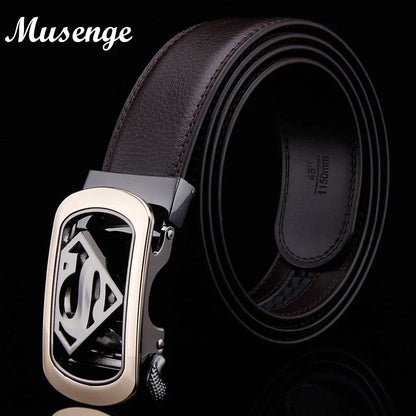Musenge Male Genuine Leather Designer Belts Men High Quality Men's Belt Luxury Automatic Buckle Belts For Men Cinturones Hombre