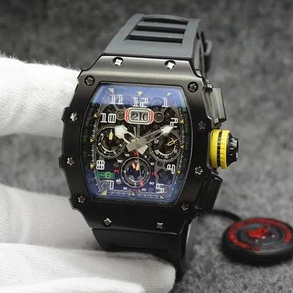 2023 Richard Mille fully automatic mechanical movement men's watch brand luxury RM hollow 6-pin luminous high-end watch