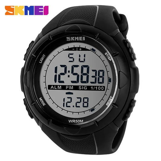 Reloj deportivo SKMEI sencillo a la moda, relojes militares para hombre, reloj despertador resistente a los golpes, reloj Digital resistente al agua, reloj para hombre 1025